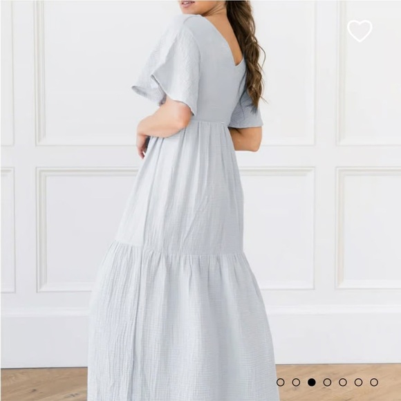 Cozy Earth Boardwalk Breeze Maxi Dress size XL in Glacier Blue Gray - Picture 3 of 10